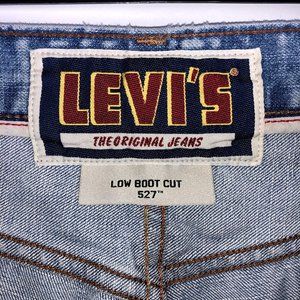 Levi's 527 Distressed Low Boot Cut Jeans S…